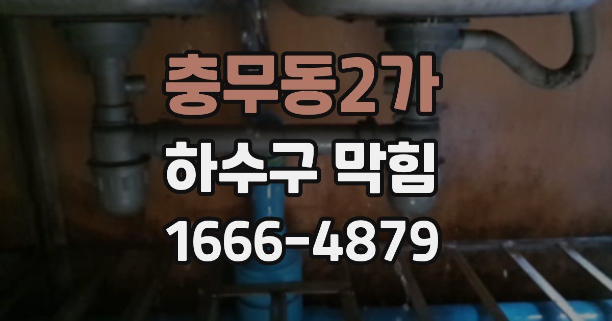 충무동2가 하수구 막힘