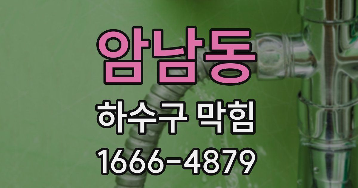 암남동 하수구 막힘