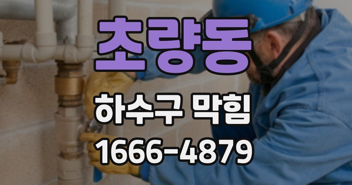 초량동 하수구 막힘