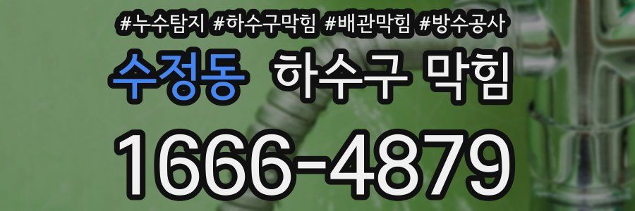 수정동 하수구 막힘