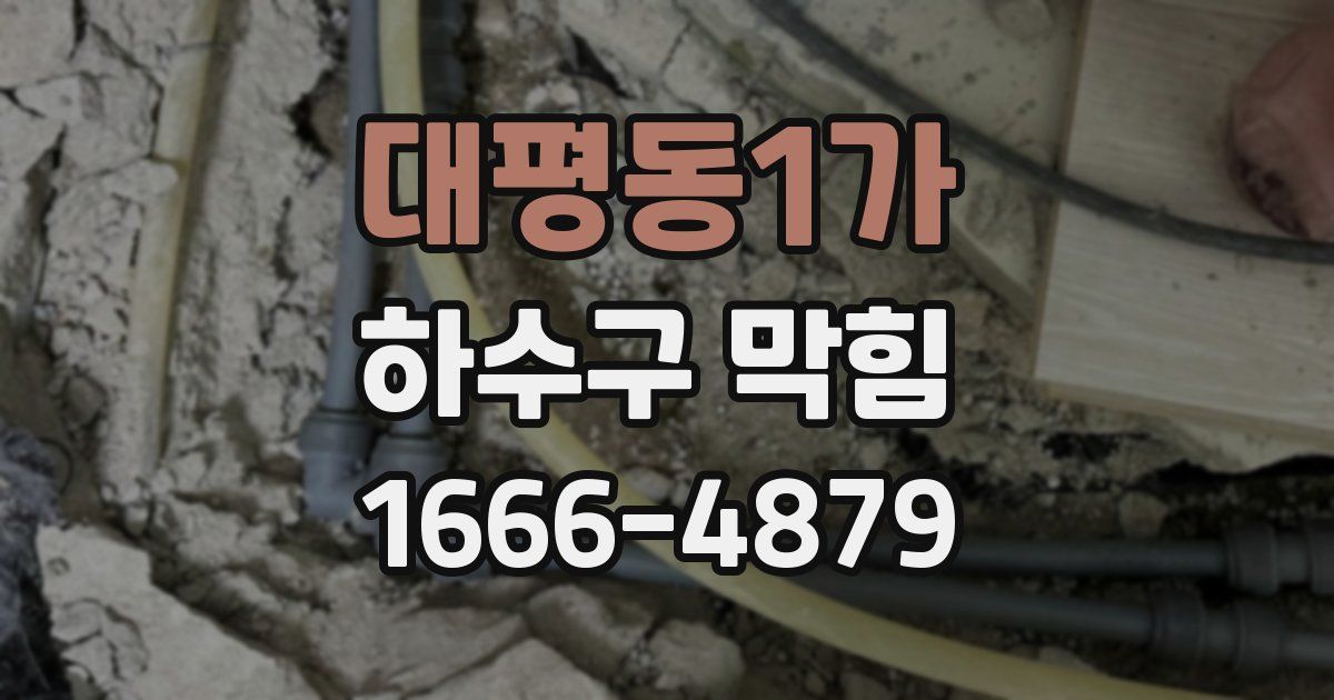 대평동1가 하수구 막힘