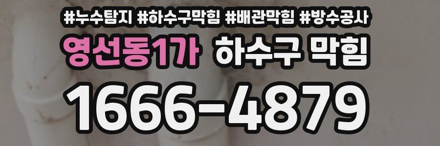 영선동1가 하수구 막힘