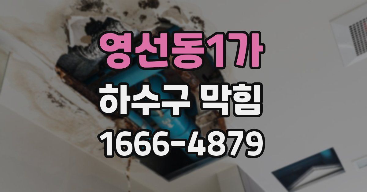 영선동1가 하수구 막힘