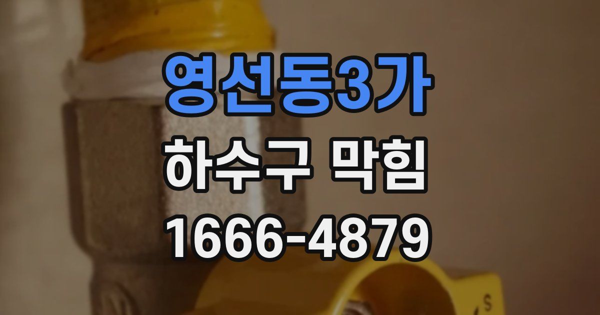 영선동3가 하수구 막힘
