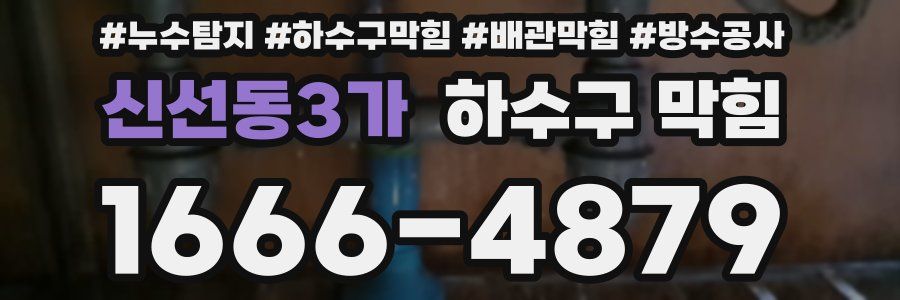 신선동3가 하수구 막힘