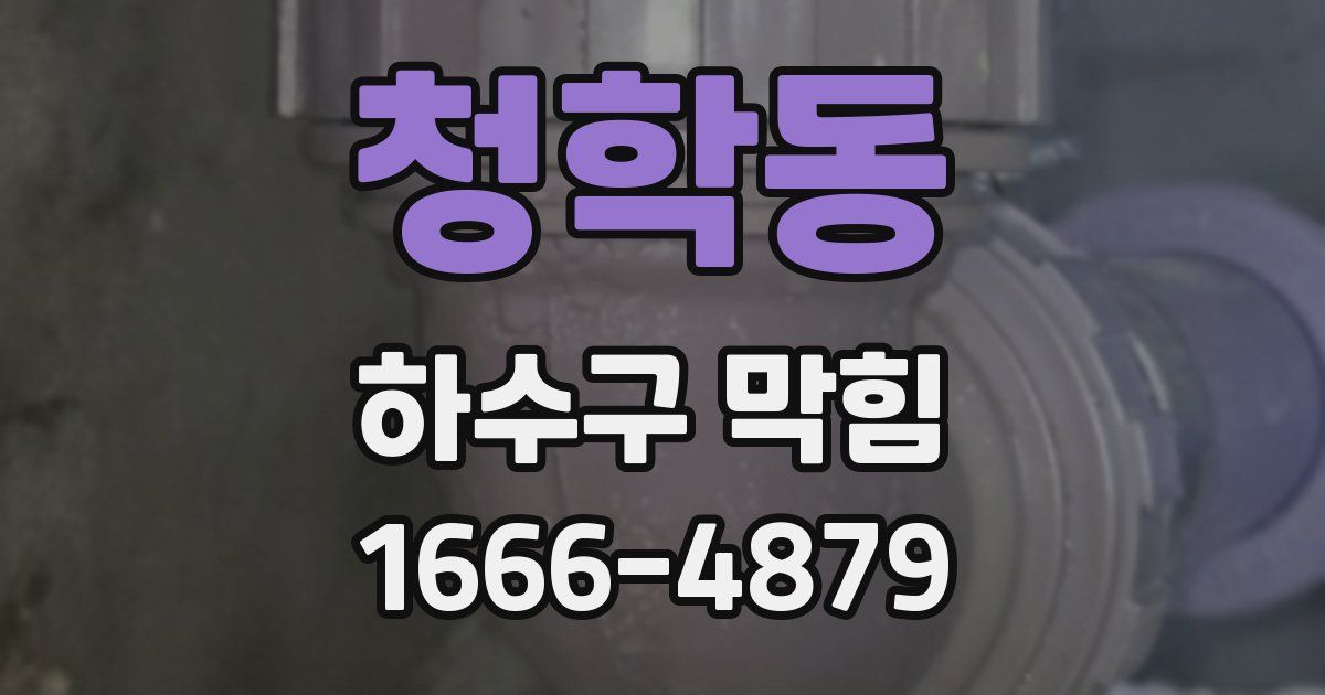 청학동 하수구 막힘