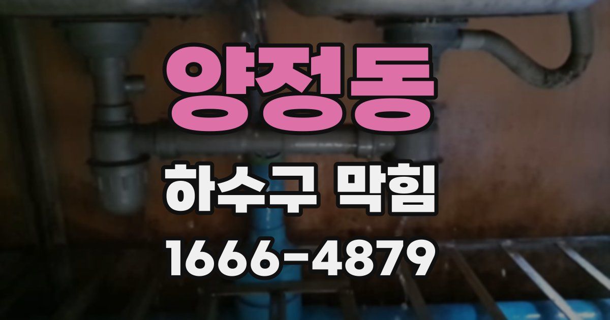 양정동 하수구 막힘