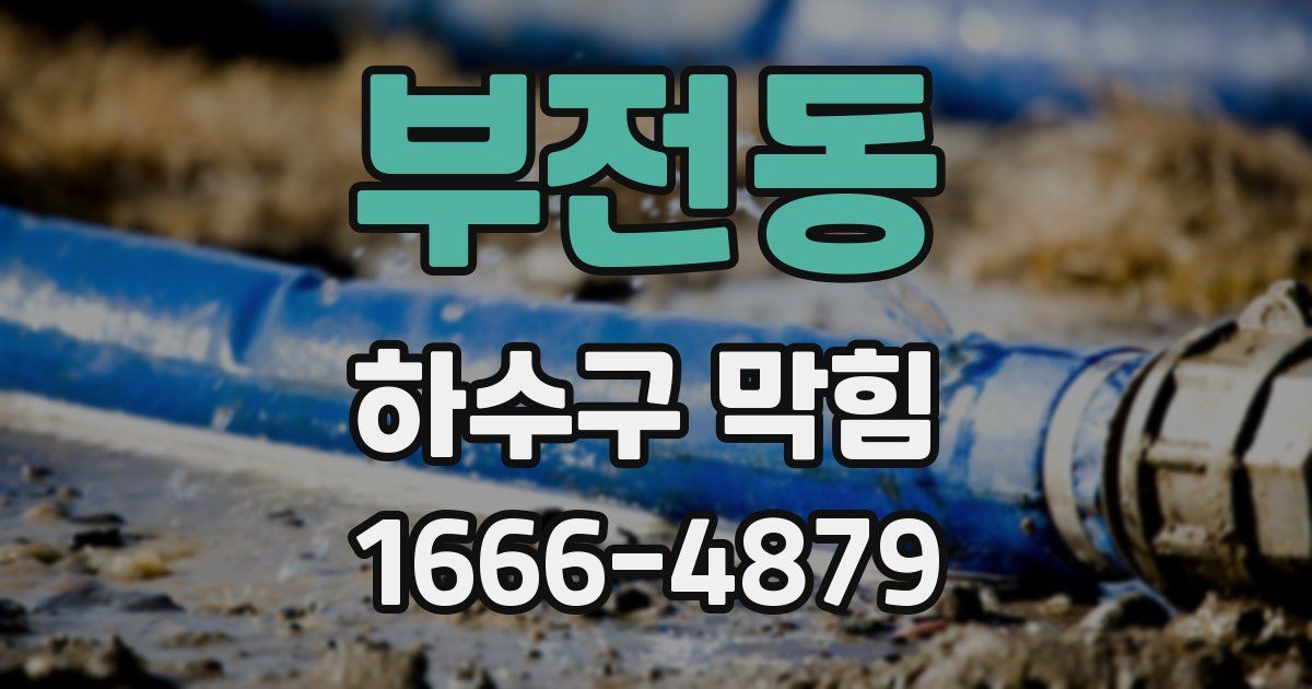 부전동 하수구 막힘