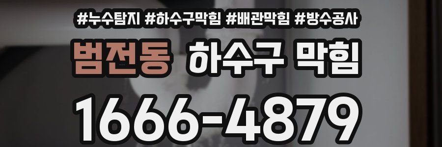 범전동 하수구 막힘
