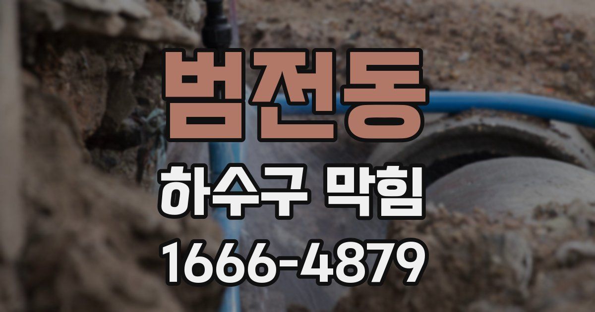 범전동 하수구 막힘
