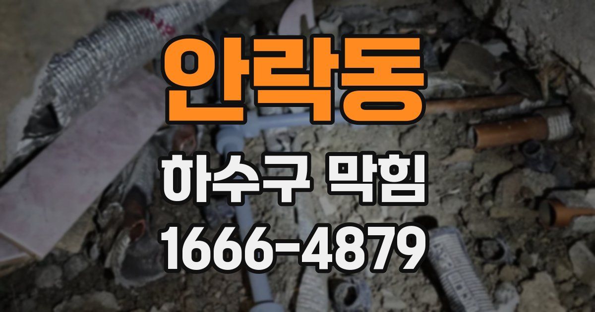 안락동 하수구 막힘