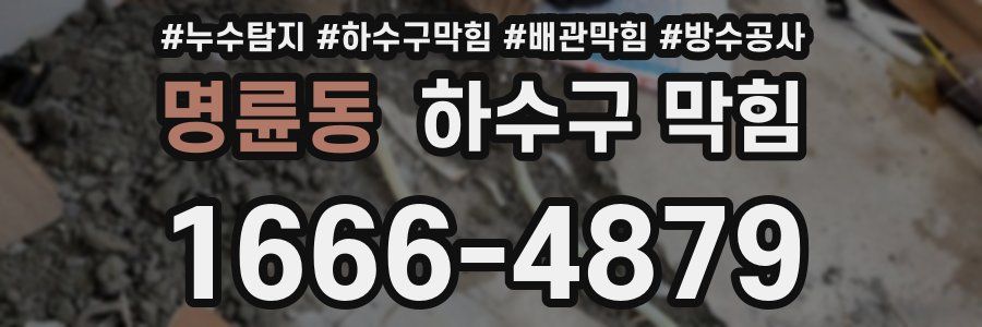 명륜동 하수구 막힘
