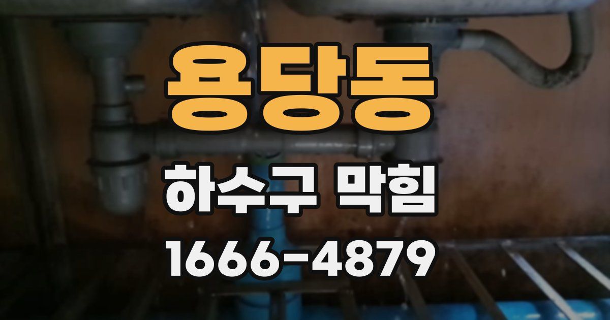 용당동 하수구 막힘