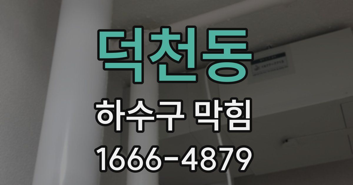 덕천동 하수구 막힘