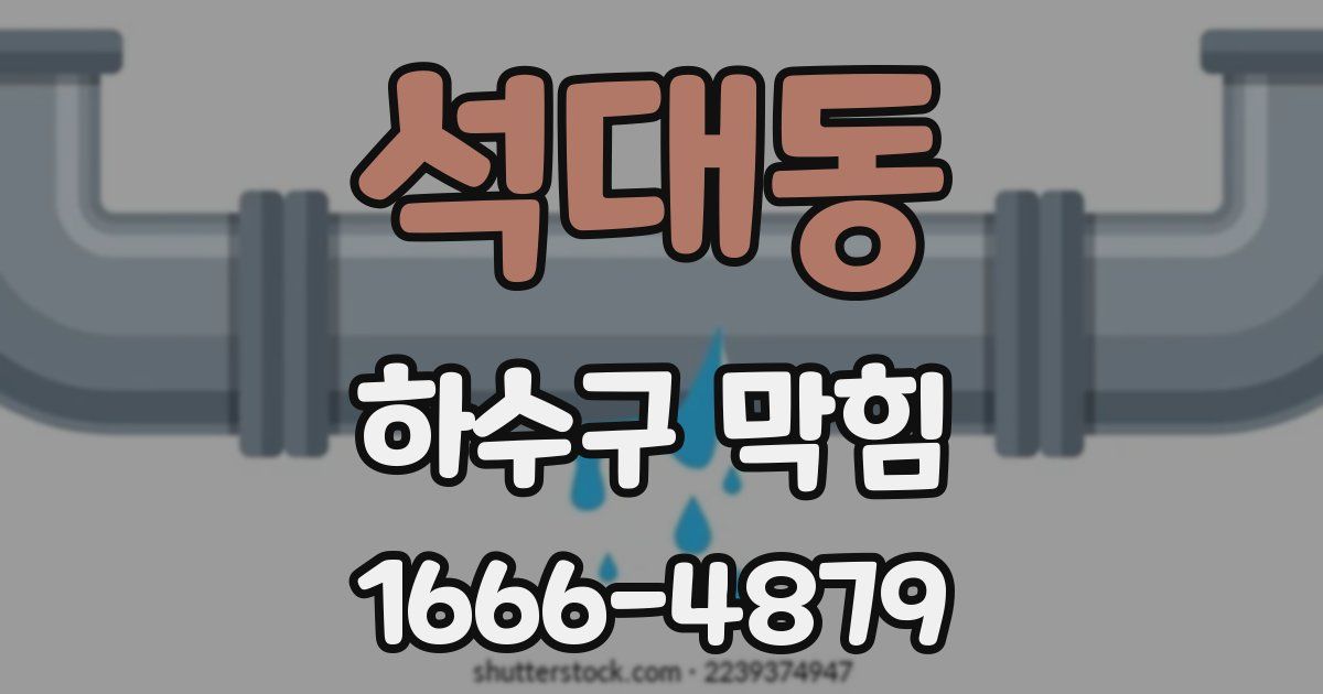 석대동 하수구 막힘