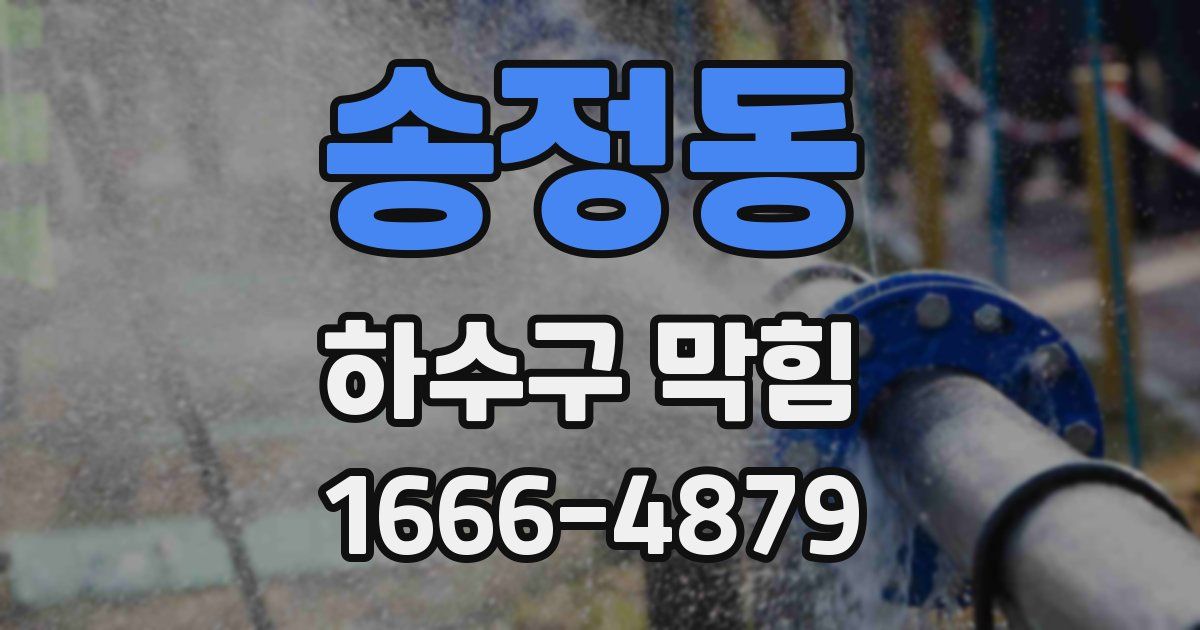 송정동 하수구 막힘