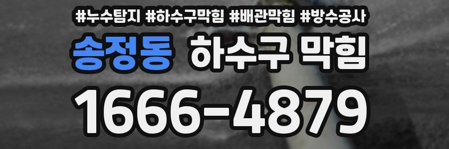 송정동 하수구 막힘