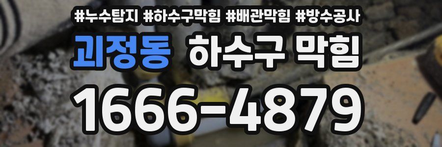 괴정동 하수구 막힘