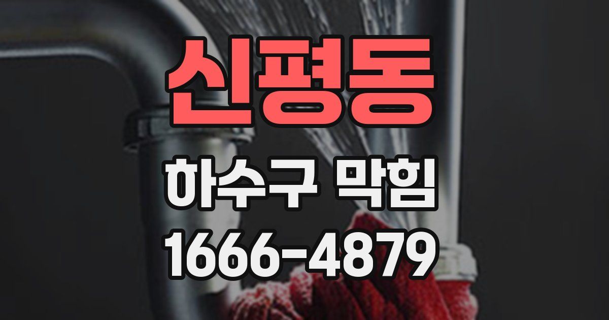 신평동 하수구 막힘
