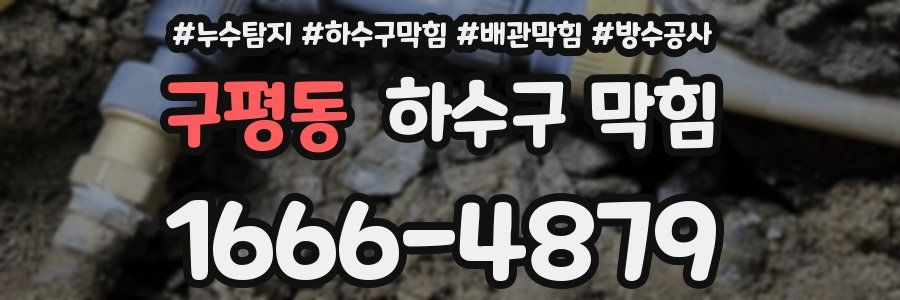 구평동 하수구 막힘