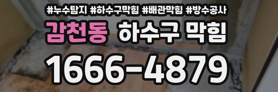 감천동 하수구 막힘