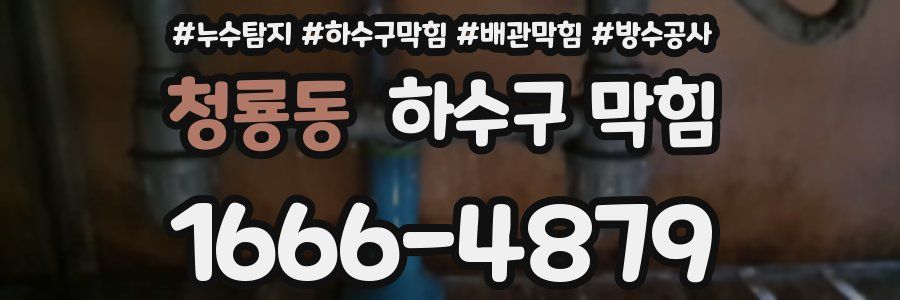 청룡동 하수구 막힘