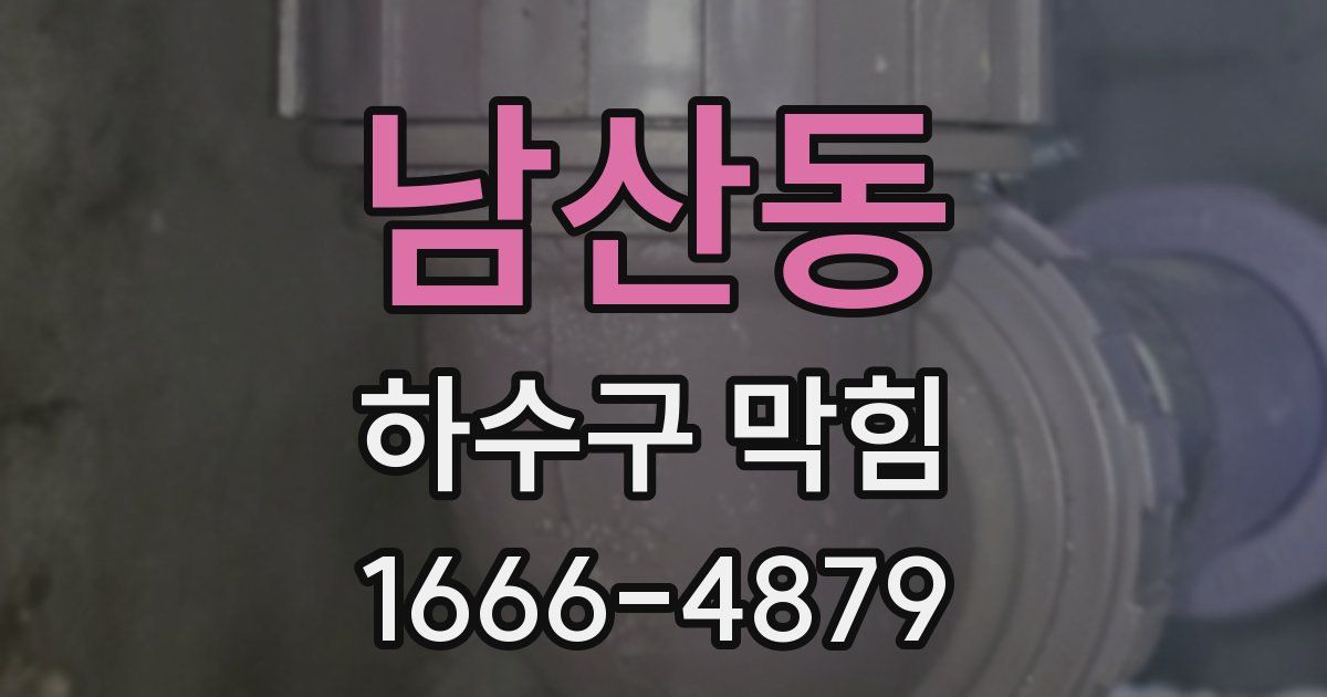 남산동 하수구 막힘