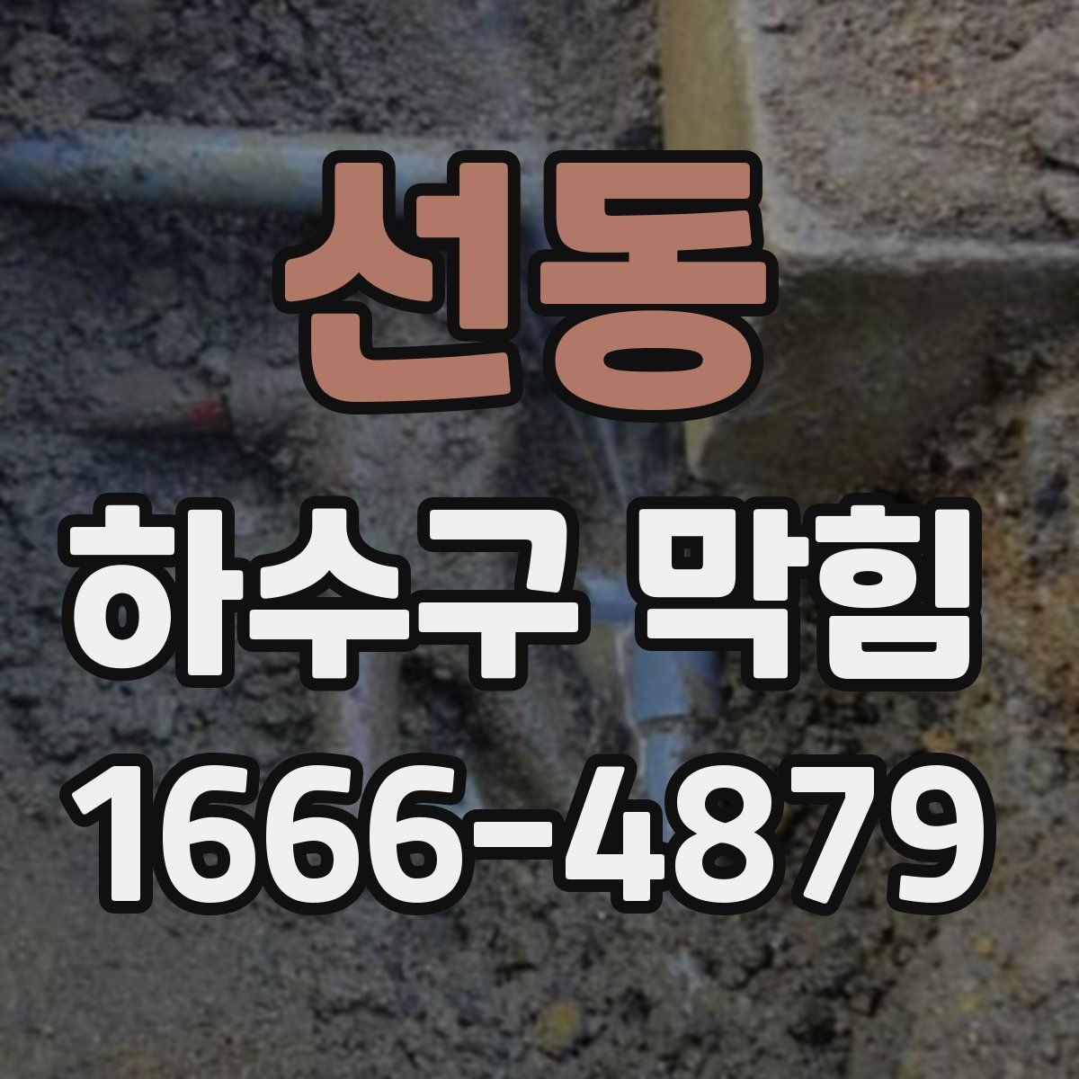 선동 하수구 막힘