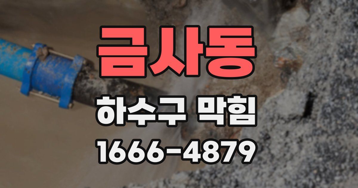 금사동 하수구 막힘