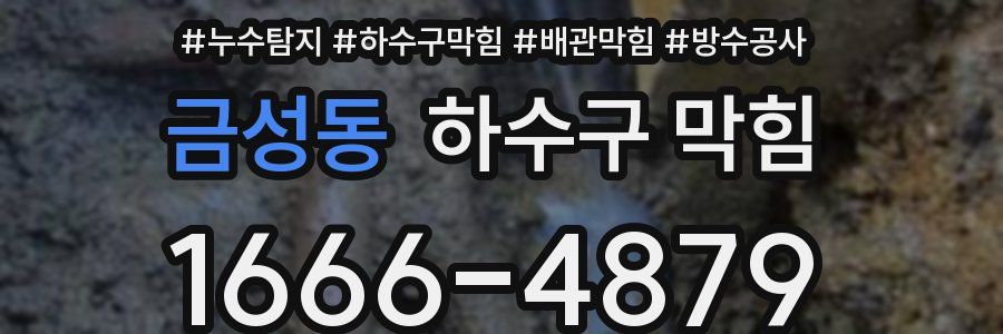 금성동 하수구 막힘