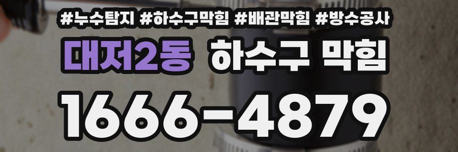 대저2동 하수구 막힘