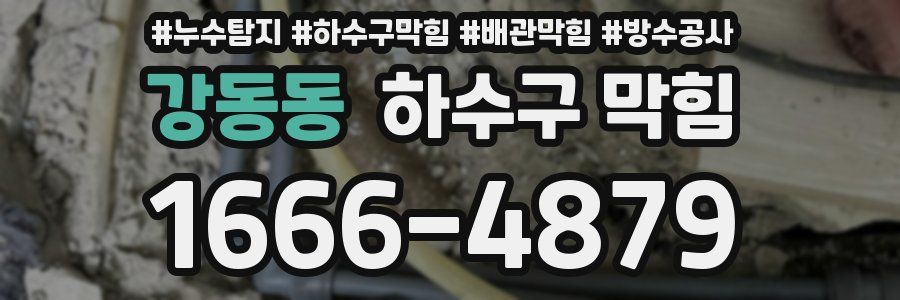 강동동 하수구 막힘