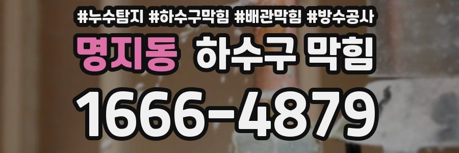 명지동 하수구 막힘
