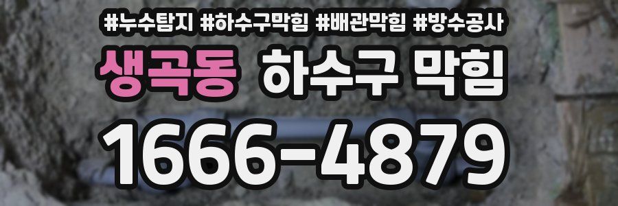 생곡동 하수구 막힘