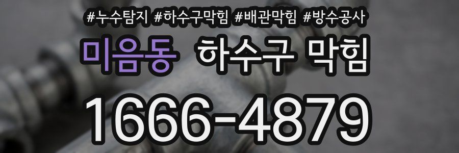 미음동 하수구 막힘