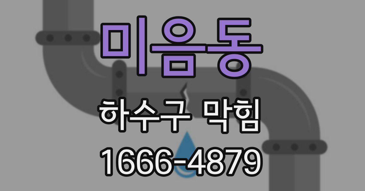 미음동 하수구 막힘