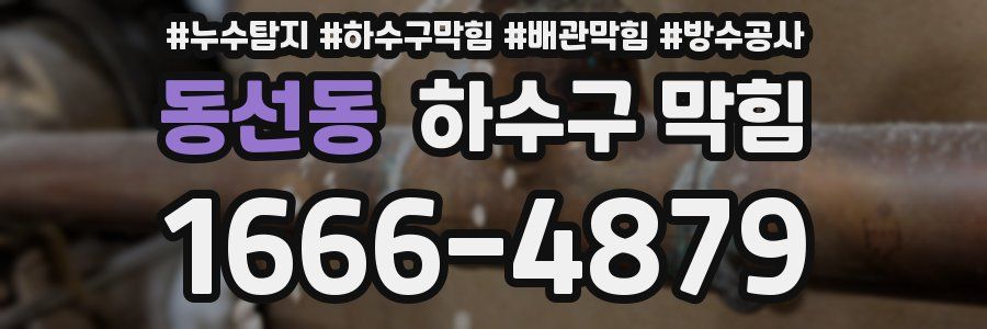 동선동 하수구 막힘