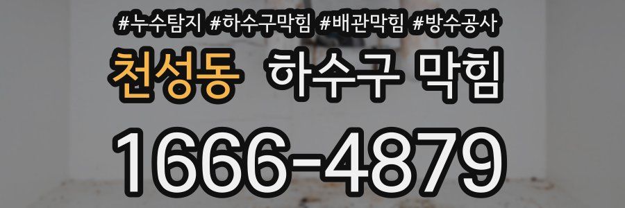천성동 하수구 막힘