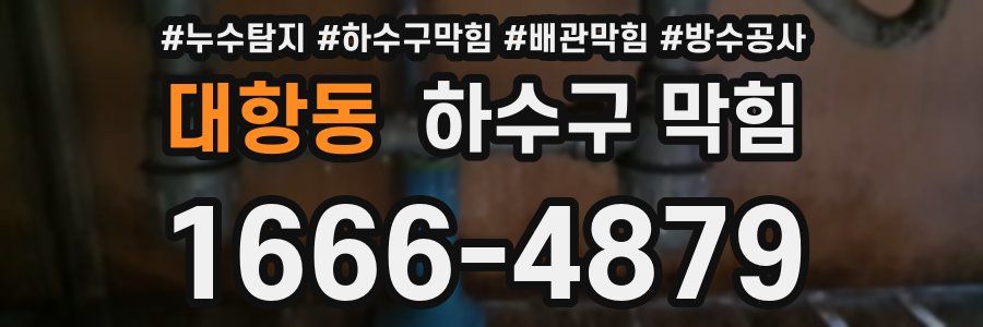 대항동 하수구 막힘