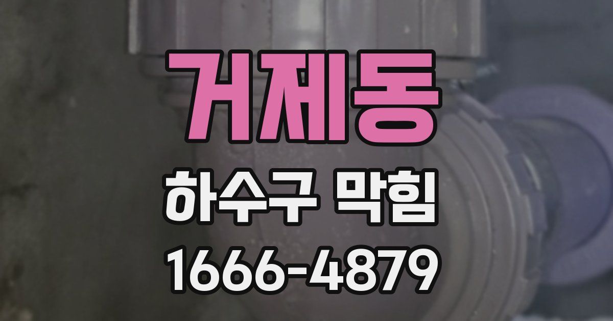 거제동 하수구 막힘