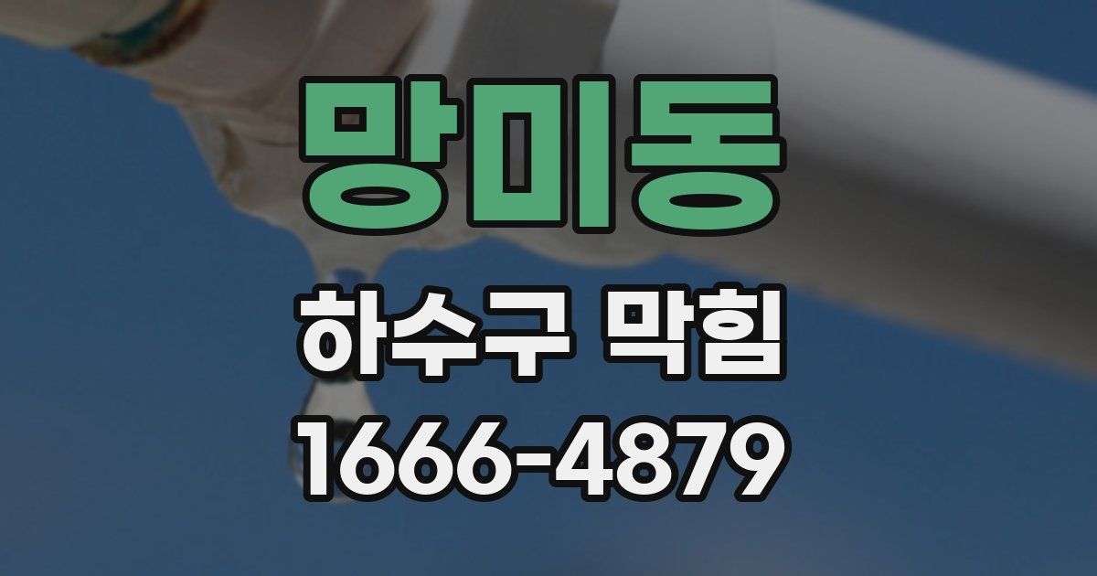 망미동 하수구 막힘