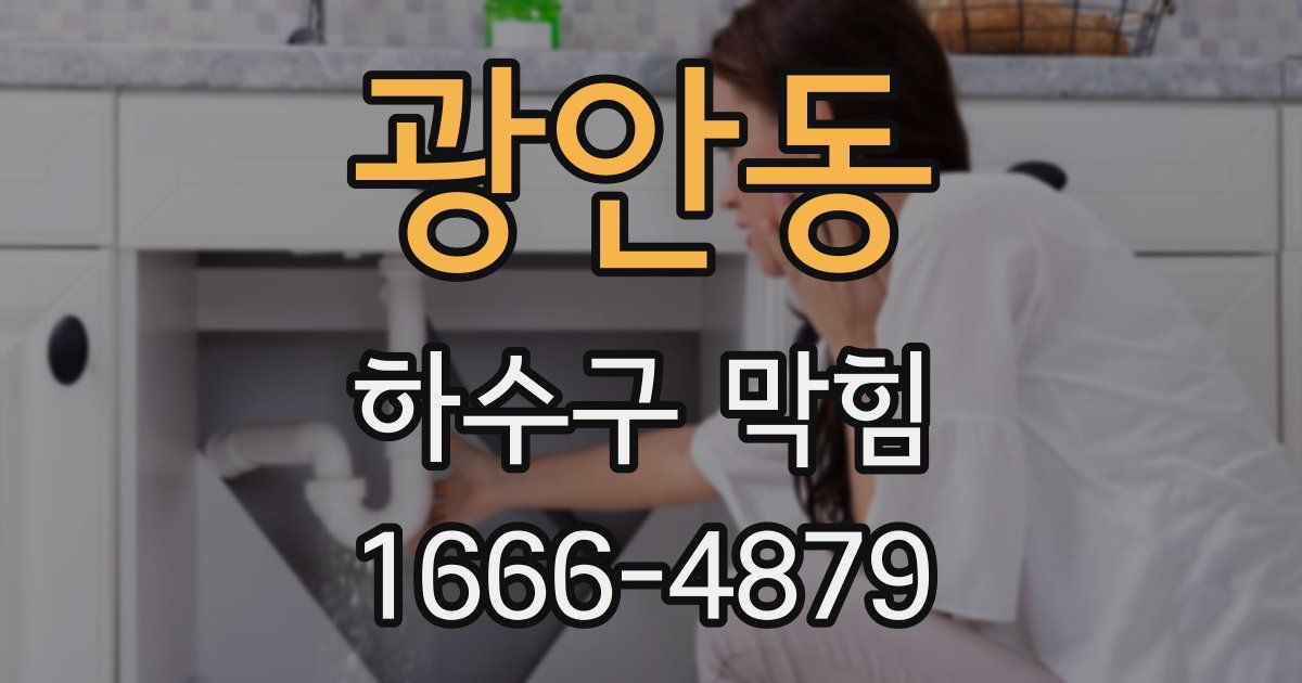 광안동 하수구 막힘