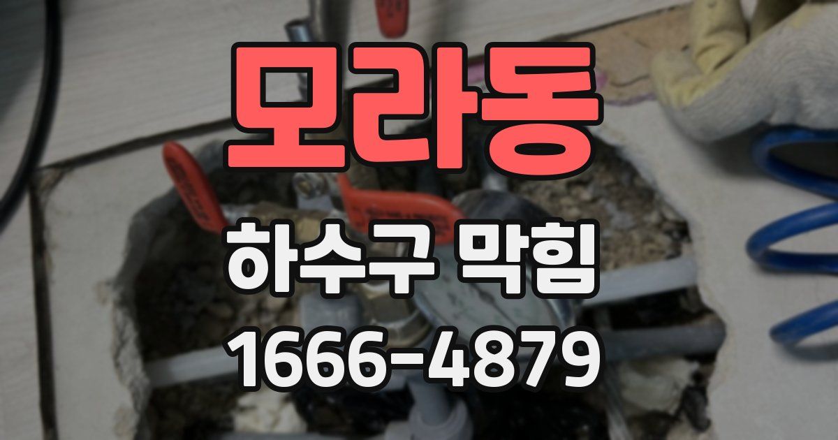 모라동 하수구 막힘