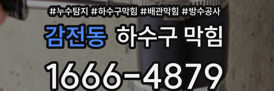 감전동 하수구 막힘