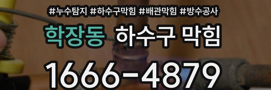학장동 하수구 막힘