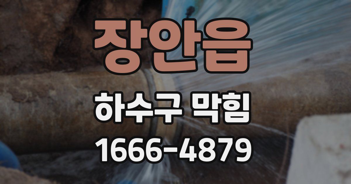 장안읍 하수구 막힘