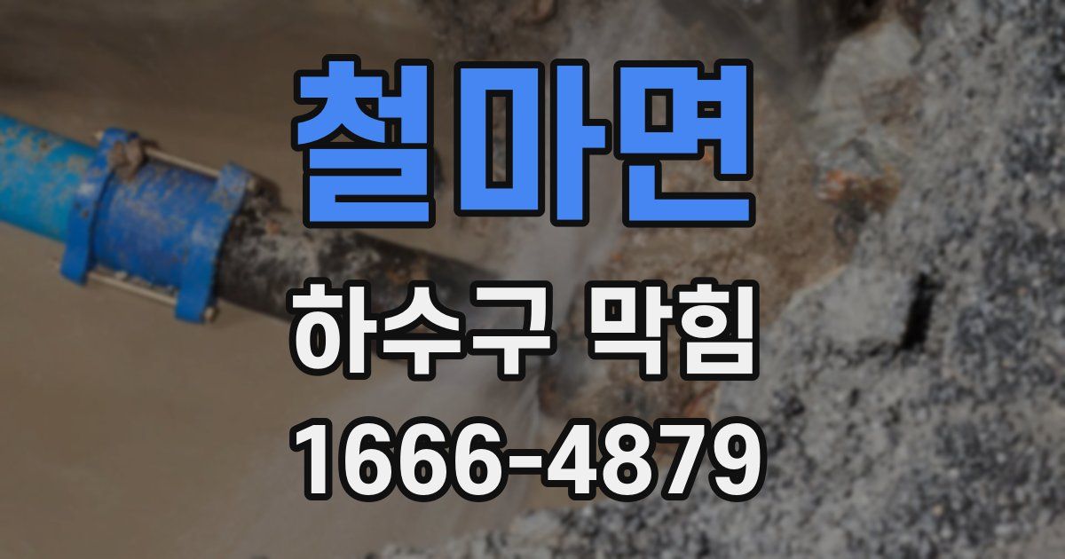 철마면 하수구 막힘