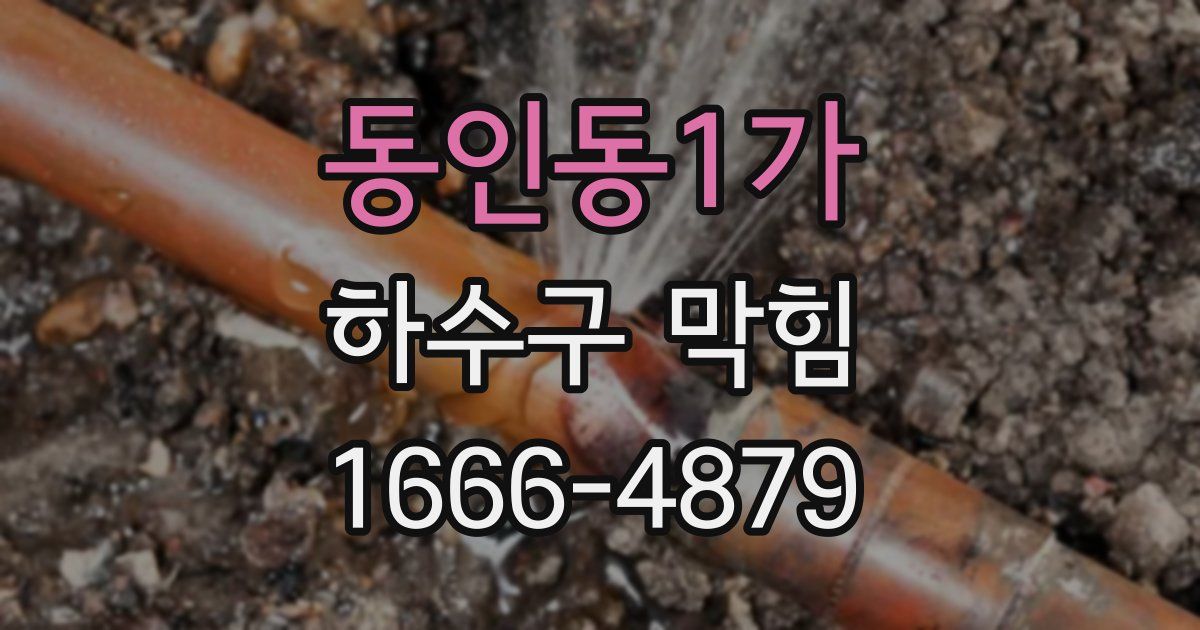 동인동1가 하수구 막힘