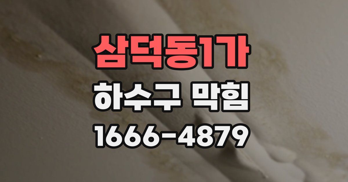 삼덕동1가 하수구 막힘