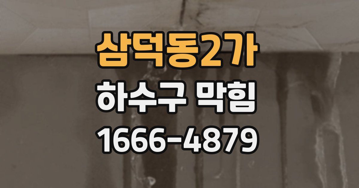 삼덕동2가 하수구 막힘